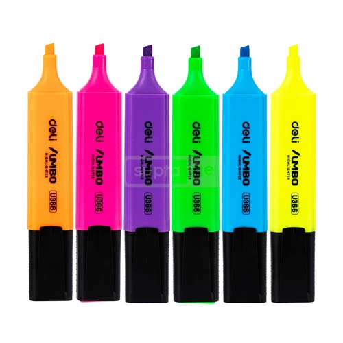 DELI UMBO Highlighter markers 6-color pack EU366-MT